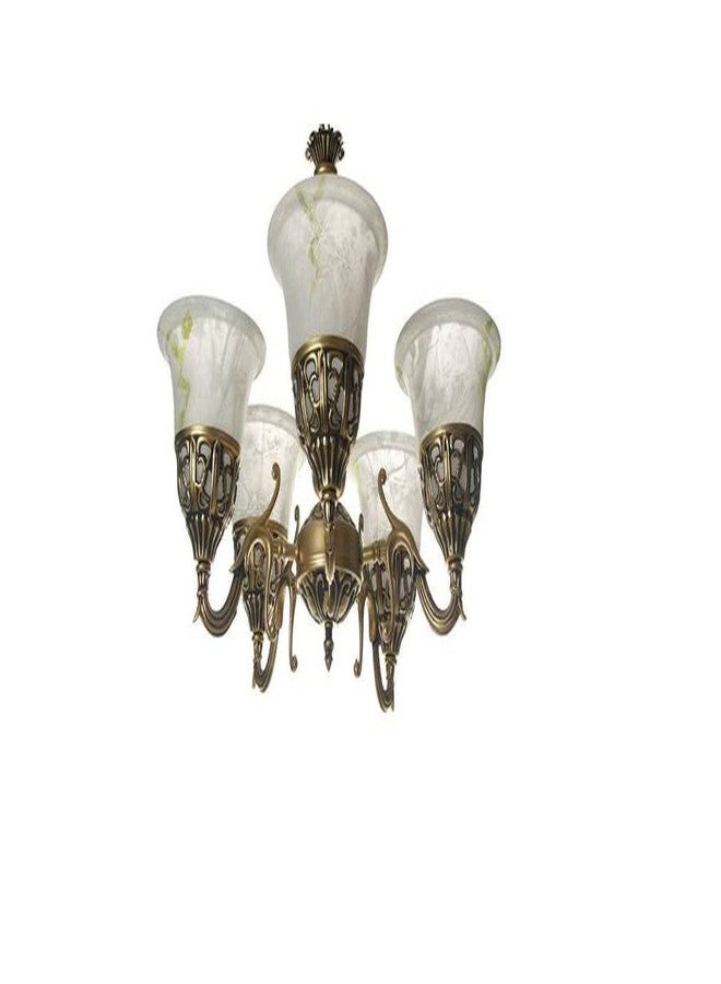 Whiteray Antique Wall Hanging Lamps and Chandeliers (Golden Antique, 5 Lamp Chandelier) - Image 3